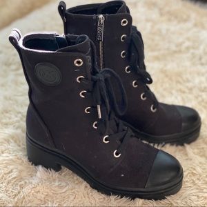 michael michael kors corey canvas combat boot